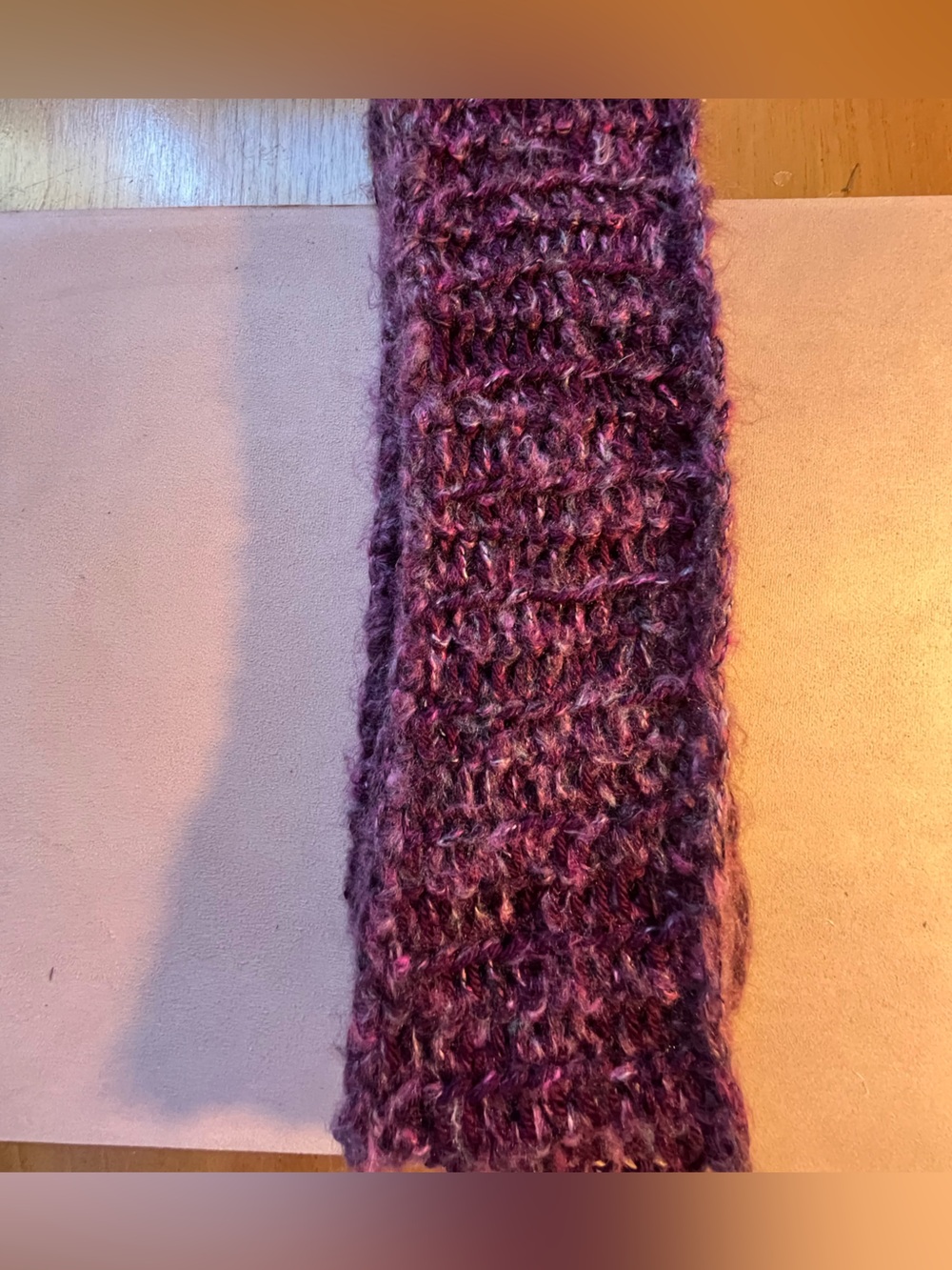 Cozy Hand-Knit Purple Women’s Scarf